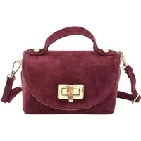 BRISE TASCHE Schultertasche Mini – Elegante kleine Wildleder & Nappaleder Tasche (Einzelartikel), Kompakt, leicht, weiches Wildleder