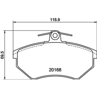 Hella Bremsbel?ge vorne Audi Seat VW 8DB355017-901