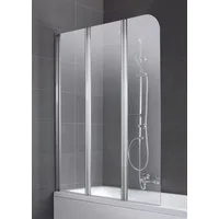 welltime Badewannenaufsatz Summer, Sicherheitsglas, (3 tlg), Duschabtrennung für Badewanne, Spritzschutzwand für Badewanne