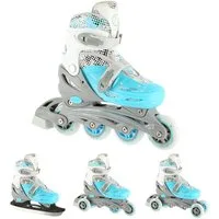 NILS EXTREME Inlineskates Inlineskates 4-IN-1 Inliner Schlittschuhe Rollschuhe Eishockey