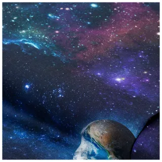 Baumwollstoff-Digitaldruck "Galaxy", Serie Ria, dunkelblau-color