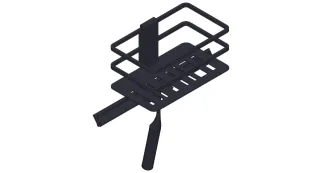 Giese Duschkorb Piano mit Haken und Wischer schwarz matt, 30762-14 30762-14