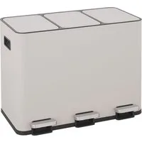 OTTO home Mülleimer Garrin, Soft Close, Fassungsvermögen 3x 15 Liter, Mülltrennsystem mit 3 separaten Innenbehältern und Fußtrittpedalen