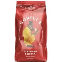 Gorilla Kaffee Joerges Espresso Gorilla Superbar Crema ganze Kaffeebohnen, 1 x 1000 g, aus 60% Arabicabohnen und 40% Robustabohnen