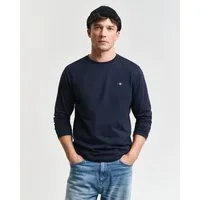 Gant Langarmshirt REG SHIELD LS T-SHIRT mit Logostickerei auf der Brust
