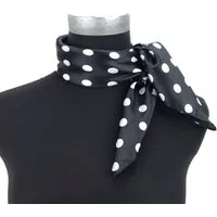 Ella Jonte Halstuch, kleines Tuch schwarz weiß Punkte Retro Rockabilly