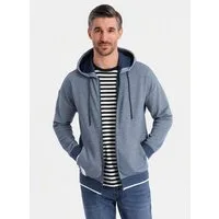 OMBRE Kapuzensweatjacke Weich strukturiertes Sweatshirt mit Kapuze für Herren