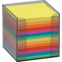 Folia Notizzettel Zettelbox 9,5x9,5x9,5cm bunt gefüllt