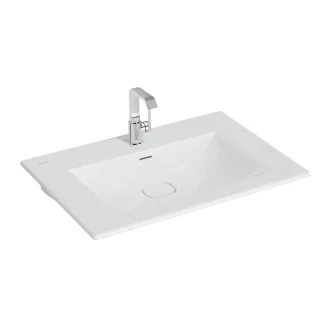 VitrA New Metropole Möbelwaschtisch wandgebunden rechteckig 80 x 53 cm mit Hahnloch,7538B403-7210 7538B403-7210