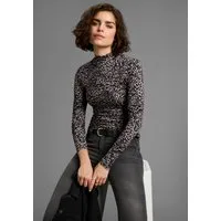 Laura Scott Langarmshirt aus Viskosemischung, figurbetonte Passform, hüftbedeckende Länge