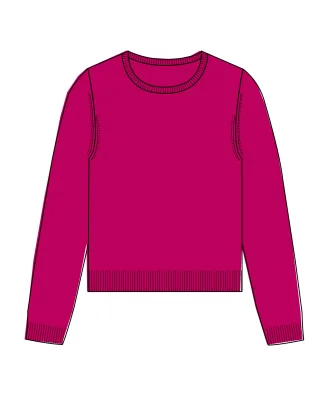 CLARINA - NOS Rdh.-Pullover, 1/1 Arm,uni 410 magenta - Gr. - 48