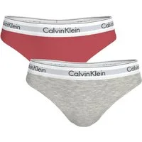 Calvin Klein Underwear Tanga THONG 2PK (Packung, 2er-Pack) Körpernahe Passform mit elastischem Bund
