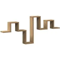 vidaXL Regal Wandregal Wandhalterung Artisan-Eiche 104,5 x 43 x 10 cm, 1-tlg.