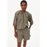 Armedangels Kurzarmbluse VICHY SEERSUCKER Bluse aus 100% Bio-Baumwolle Loose Fit