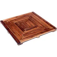 Brillibrum Badematte Duschmatte Teakholz Baderost Teak Badematte Duschmatte Holz Saunamatte, Variante 2 (50 x 50 cm)