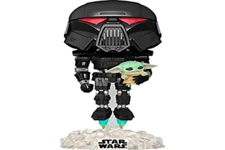 Funko Star Wars - Wackelkopf Pop N° 488 - Dark Trooper w/Grogu SP.Edit