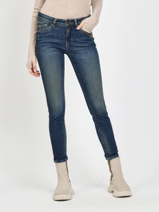 GANG Damen Jeans 94LAYLA - supperskinny fit Jeans tinted dark sea
