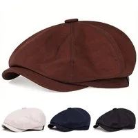 Zaewry Schirmmütze Herren Schiebermütze Damen Baumwolle Newsboy Cap