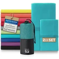 Blumtal Sporthandtuch Mikrofaser Handtücher Set, Mikrofaser (2-St), Ultra leicht, kompakt & schnelltrocknend