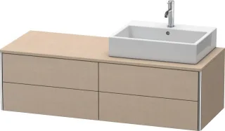 Duravit XSquare Konsolenwaschtischunterbau wandhängend Leinen Matt 1400x548x400 mm - XS4913R7575 XS4913R7575