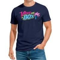 MoonWorks Print-Shirt Herren T-Shirt Fasching Karneval - Vibes 80er Jahre -Kostüm-Ersatz mit Print