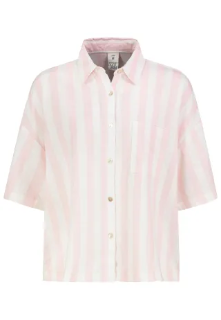 Authentic Style - RE9CIGt1cnphcm0gQmx1c2UgQWxsb3ZlciBQcmludA== stripes: white-iced rose - Gr. - M