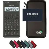 CASIO Taschenrechner fx-82MS 2nd edition inkl. WYNGS Schutztasche Schwarz
