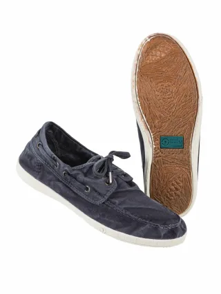 Natural World Herren Sneaker Nautico Enz Blau Obermaterial: Baumwolle