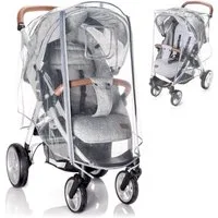 Zamboo Kinderwagen-Regenschutzhülle Universal, Regenschutz Regenverdeck für Buggy & Sportwagen mit Fenster