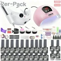 POPOLIC Nagellack-Set DIY Nail-Art-Set, 8ml 10/20-Farben Nagellack-Set, 2-tlg., Kontakt-Maniküre-Werkzeuge für Anfänger/Profi-Maniküre(20-Farben)