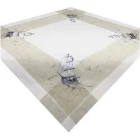 Brilliant Tischdecke Leinenoptik / Mitteldecke / Versch. Muster / 85x85cm, Leinenoptik