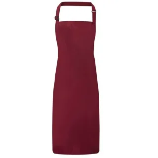 Premier - Herren/Damen Unisex Schürze, mit Latz (Burgunder)