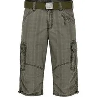 TIMEZONE Cargoshorts Kariert Wadenlang Cargotaschen Zip Fly Reißverschlusstasche (1-tlg) Loose MilesTZ Short
