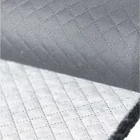 maDDma Stoff 1m Meterware Raute Steppstoff 158cm breit, grau