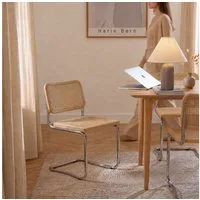 Haris Børn Freischwinger Wiener Geflecht - Handgefertigt in Italien - Premium Schwingstuhl (Set, 4 St), Hochwertige Freischwinger Stühle - Rattanstühle fürs Esszimmer