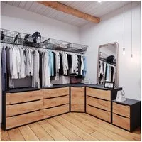Vicco Kommode Ruben, Goldkraft Eiche/Anthrazit, 80 x 77.6 cm mit Schubladen (1 St)