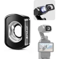 Wigento 112 Grad Weitwinkel Linse für DJI Osmo Pocket 4 / 3 Zubehör Schwarz Zubehör Drohne (Kompakt, Leicht, Magnetisch, Passgenau, Mit 112 Grad Sichtfeld)