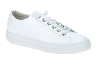 Paul Green Damen Halbschuhe Sneaker 4081-010 Wei? Lackleder XL ExtraLight