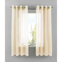 Gardinenbox Gardine (2 St), Ösen, transparent, Voile, 2er Set Transparent »Basel« Bleiband Store 20332TR2