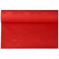 PAPSTAR Tischdecke Papiertischtuch mit Damastprägung 8 m x 1,2 m rot