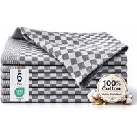 BARBONS Geschirrtuch Geschirrtücher Baumwolle, Küchentücher, Küchenhandtücher 240 g/m², (6-tlg), 50x70 cm, 6er