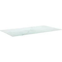 vidaXL Tischplatte, Weiß 120x65 cm 8 mm Hartglas in Marmoroptik