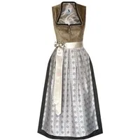 Alpenmärchen Dirndl Langes Dirndl Adele in braun - ALM1030