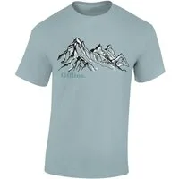 Baddery Print-Shirt Wander Tshirt: "Offline" - Kletter T-Shirt für Wanderfreunde, hochwertiger Siebdruck, aus Baumwolle