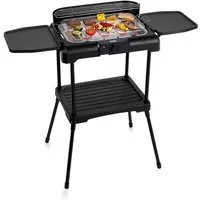 PRINCESS Elektrogrill Princess 112250 Elektrogrill mit Seitenablagen - 40 x 24,5 cm - Auch a, 2200 W, 40 x 24,5 cm - Auch als Tischgrill zu nutzen