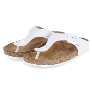 Haflinger Zehentrenner MEMPHIS  Weiß - Gr. 36 -  Echt Leder