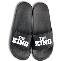 Youth Designz THE KING & HIS QUEEN Unisex Badelatschen Flip Flops Badeschuh mit liebevollem Logo für Damen und Herren