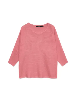 VERO MODA - VMNORA 3/4 BOATNECK BLOUSE NOOS Coral Paradise - Gr. - XL