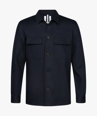 Profuomo - Navy Knitted Overshirt Navy - Gr. - S