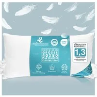 Sandaro Home Daunenkissen 750 gr, 3-KAMMERN KISSEN, 40 x 80 cm, Bezug: Baumwolle